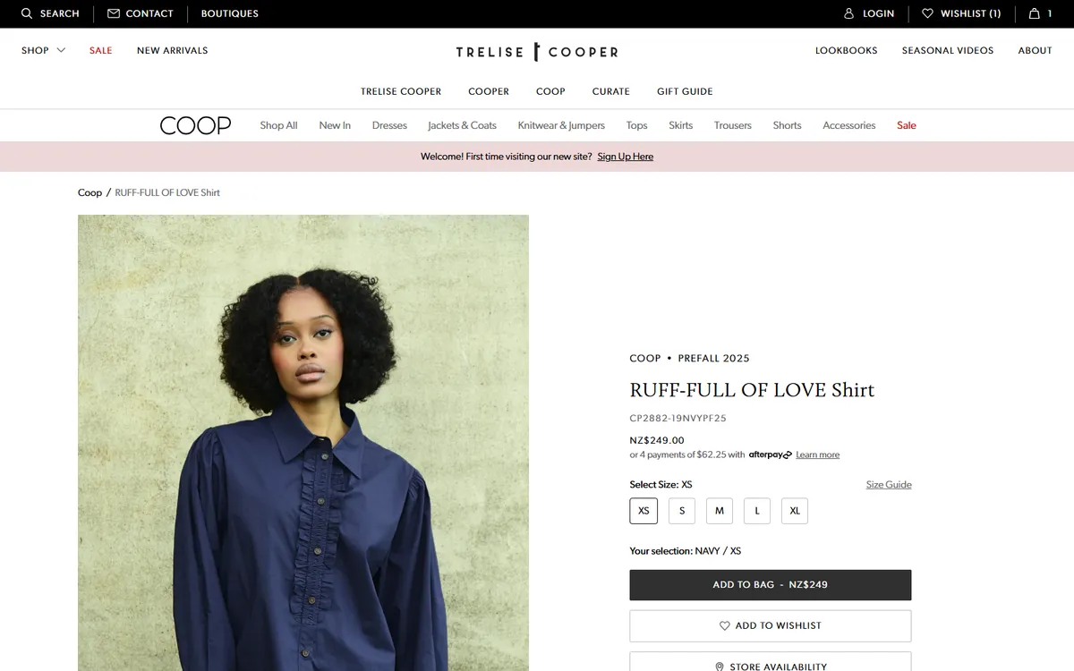 Screenshot of trelisecooperonline.com