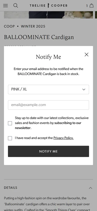Screenshot of trelisecooperonline.com